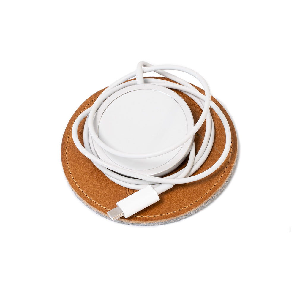 Leather cord organizer for Apple's MagSafe Charger - The Moon-2