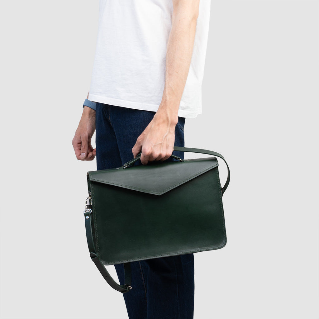 Leather Briefcase (Mahogany)-2