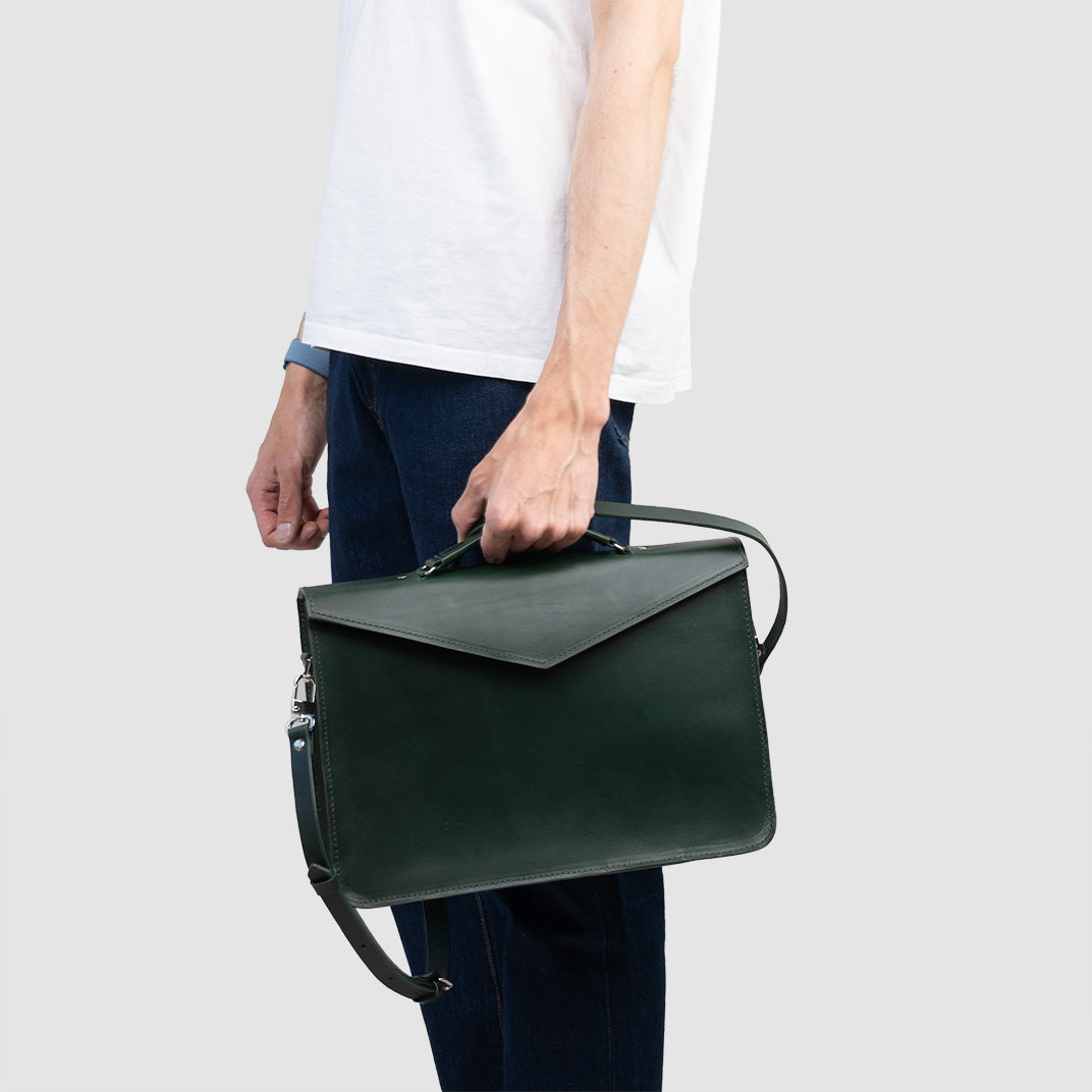 Leather Briefcase (Mahogany)-2