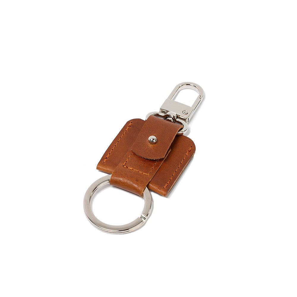 AirTag keychain with snap hook and keyring-5