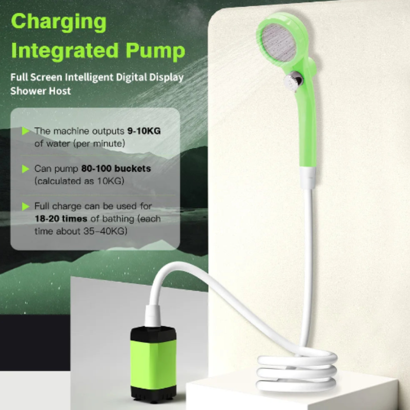 Portable Camping Shower Kit with Digital Display-3